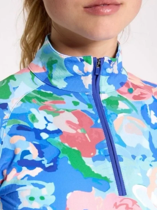 Walter Hagen Floral Golf 1/4 Zip UV Top S - Picture 3 of 10